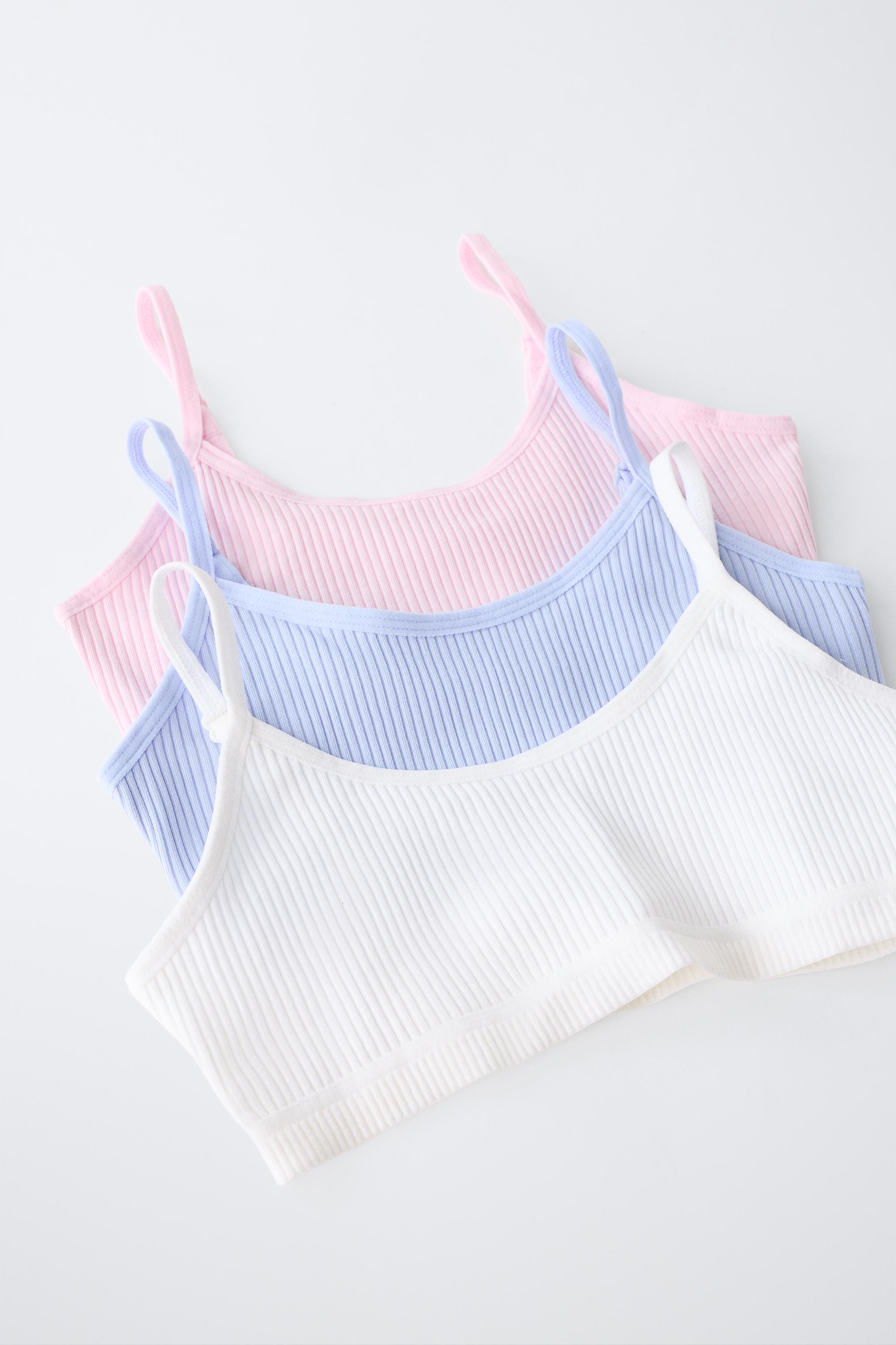 9-14 YEARS / THREE-PACK OF RIBBED TOPS